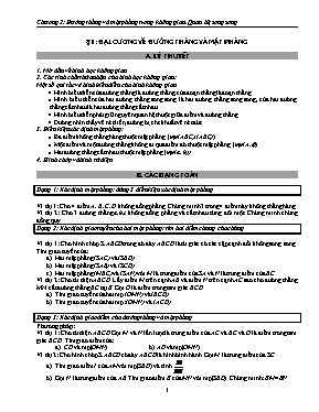 Bài tập Hình học 11 - Chương 2 Đường thẳng và mặt phẳng trong không gian. Quan hệ song song